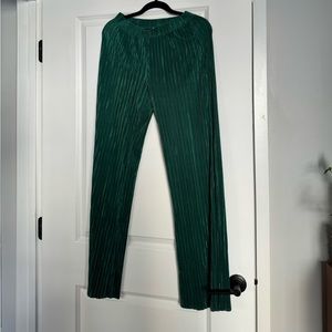 Zara Ribbed Green Pants Size S